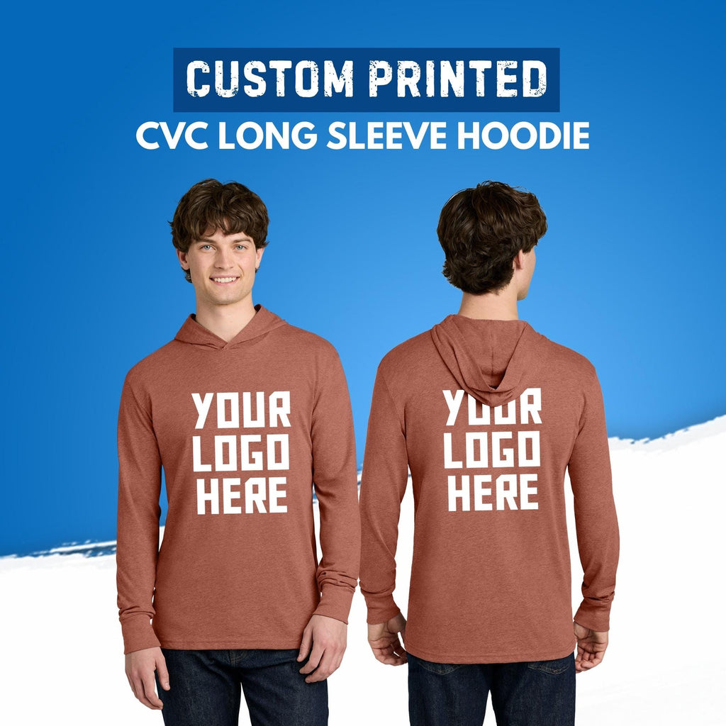 Custom Printed Long Sleeve Hoodie, Unisex Hooded Pullover, Front Back Printing