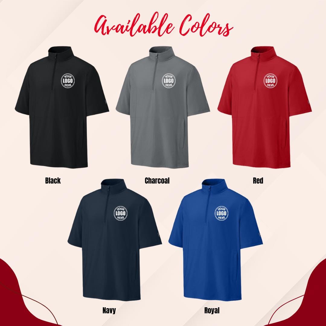 Custom Embroidered Wind Shirt, 1/2-Zip Pullover, Water Resistance Fabric, Monogram Quarter Zip,  University College Shirt