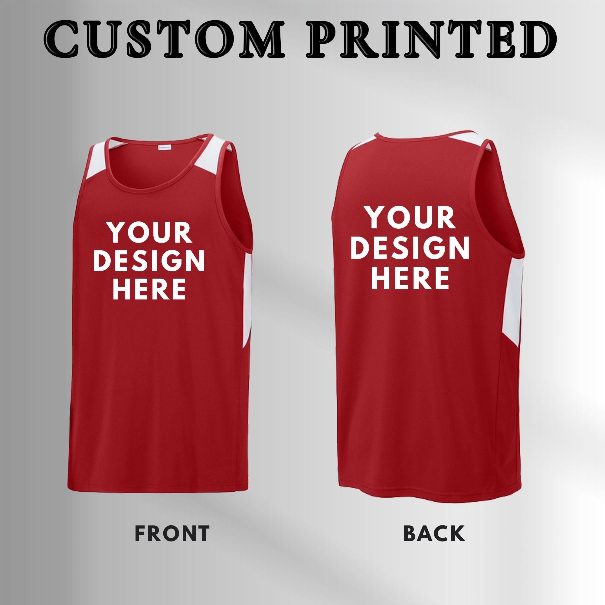 Custom Logo Tank Top, Design Your Own, Custom Front Back Printing, Personalized Dri Fit Tank