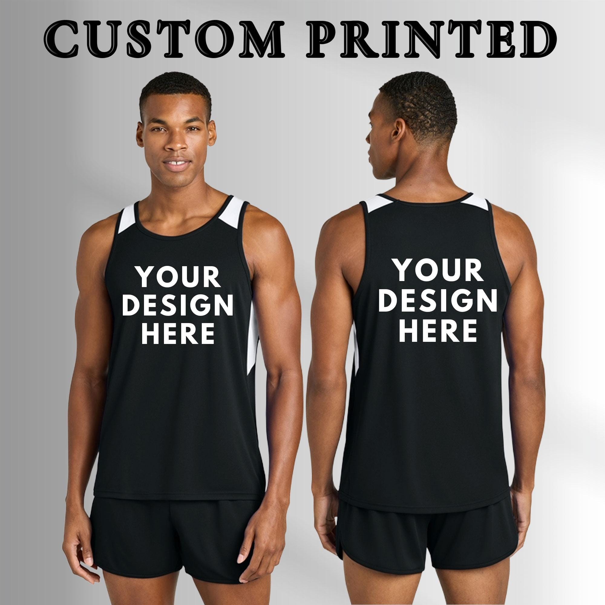 Custom Logo Tank Top, Design Your Own, Custom Front Back Printing, Personalized Dri Fit Tank