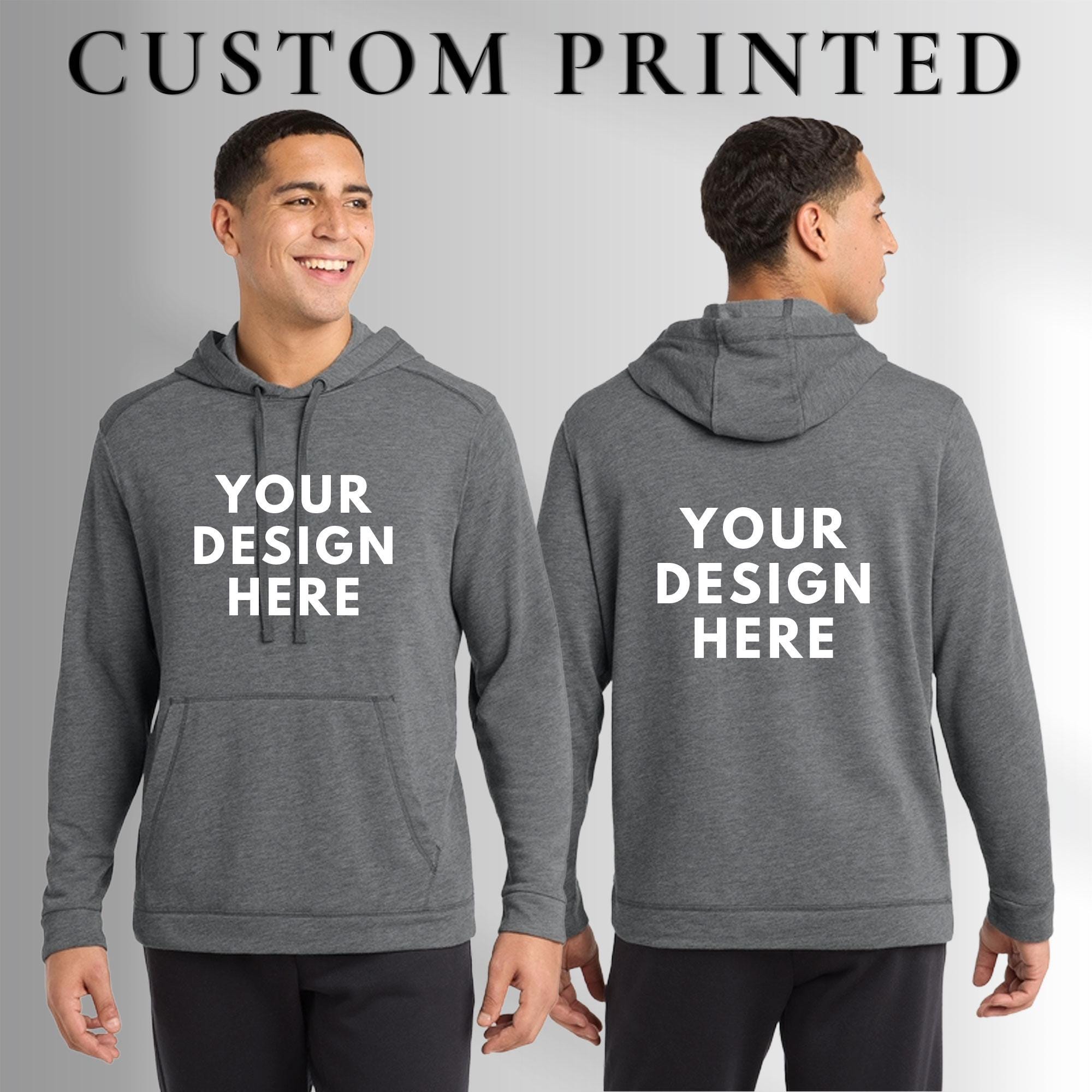 Custom Hoodie, Personalized Business Hoodie, Front Back Printing, Pullover Sweatshirt, Fleece Hoodie