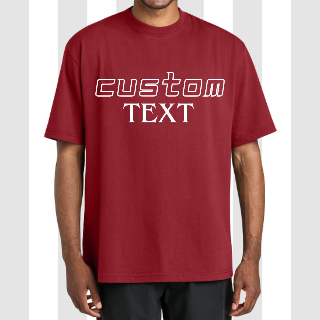 Custom Oversized Cotton T-Shirt: Personalized Front Back Printing, Unisex Streetwear Tee, Drop Shoulder