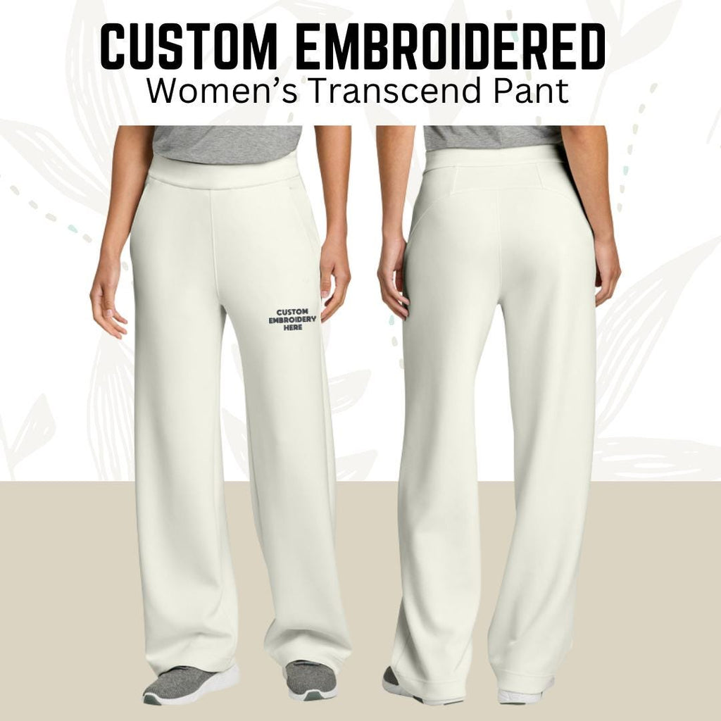 Custom Embroidered Womens Fleece Sweatpants, Open-Bottom Sweatpant, Personalized Baggy Pants