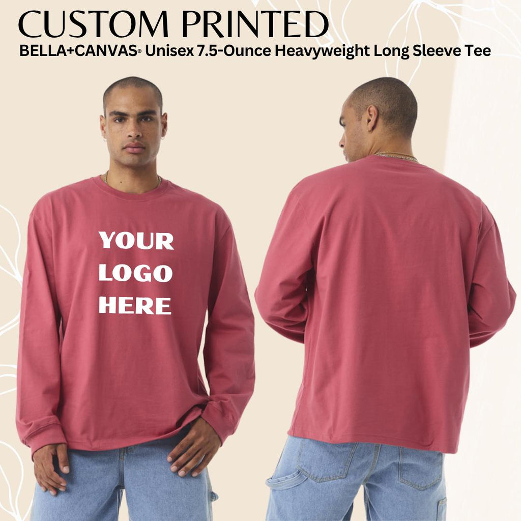 Custom Heavyweight Long Sleeve Cotton Crewneck T Shirt: Personalized Unisex Streetwear
