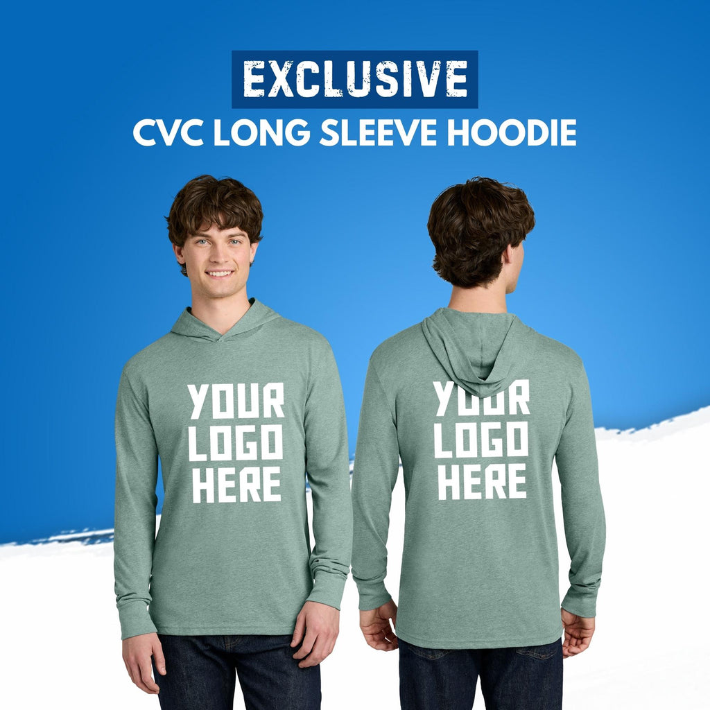 Custom Printed Long Sleeve Hoodie, Unisex Hooded Pullover, Front Back Printing