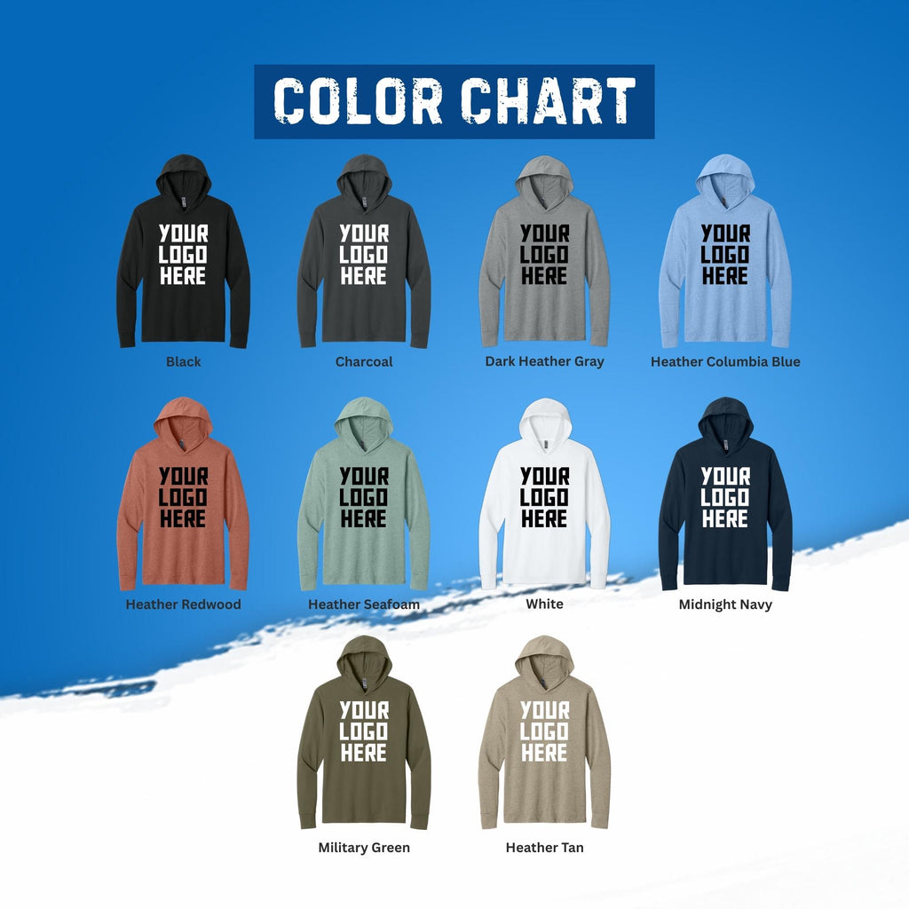 Custom Printed Long Sleeve Hoodie, Unisex Hooded Pullover, Front Back Printing