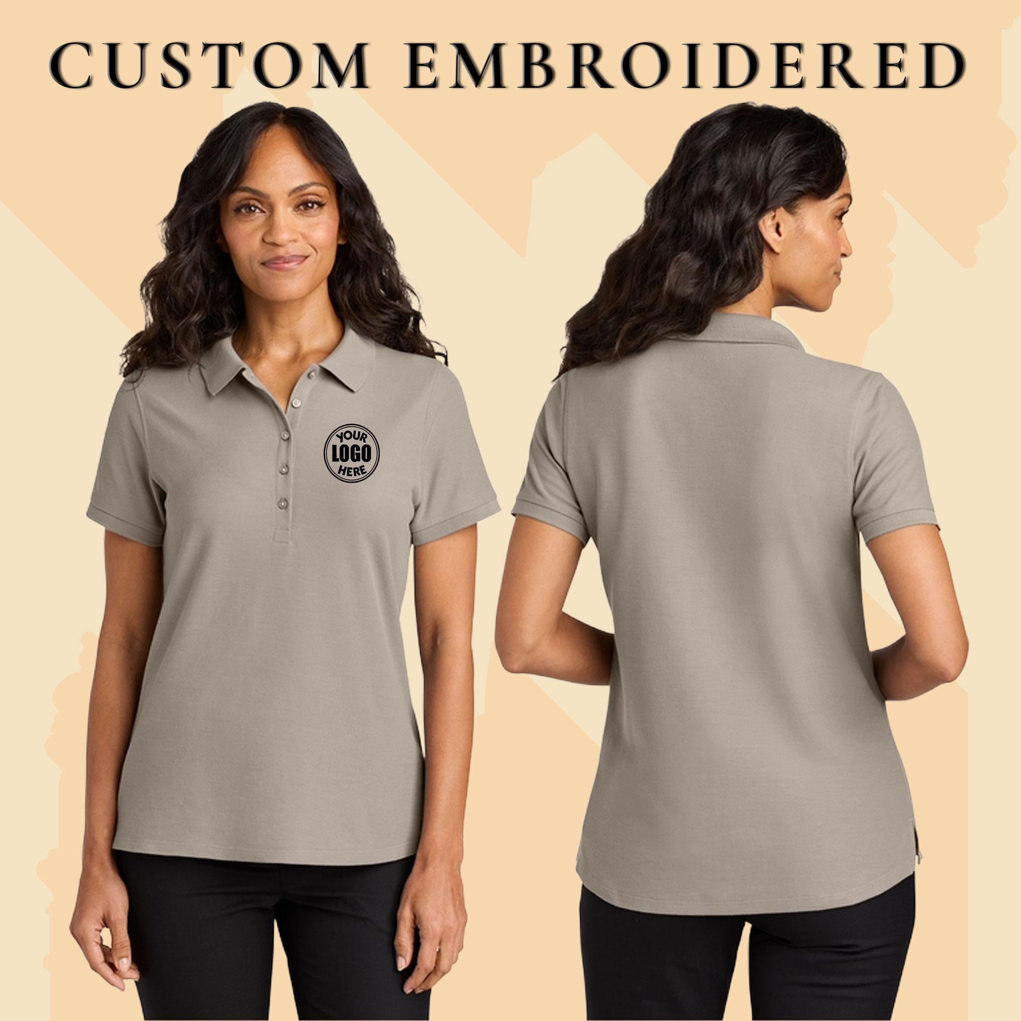 Personalized Embroidered Polo Shirt With Custom Logo Custom Team Golf Shirts, Performance Work Uniforms, Womens Shirt