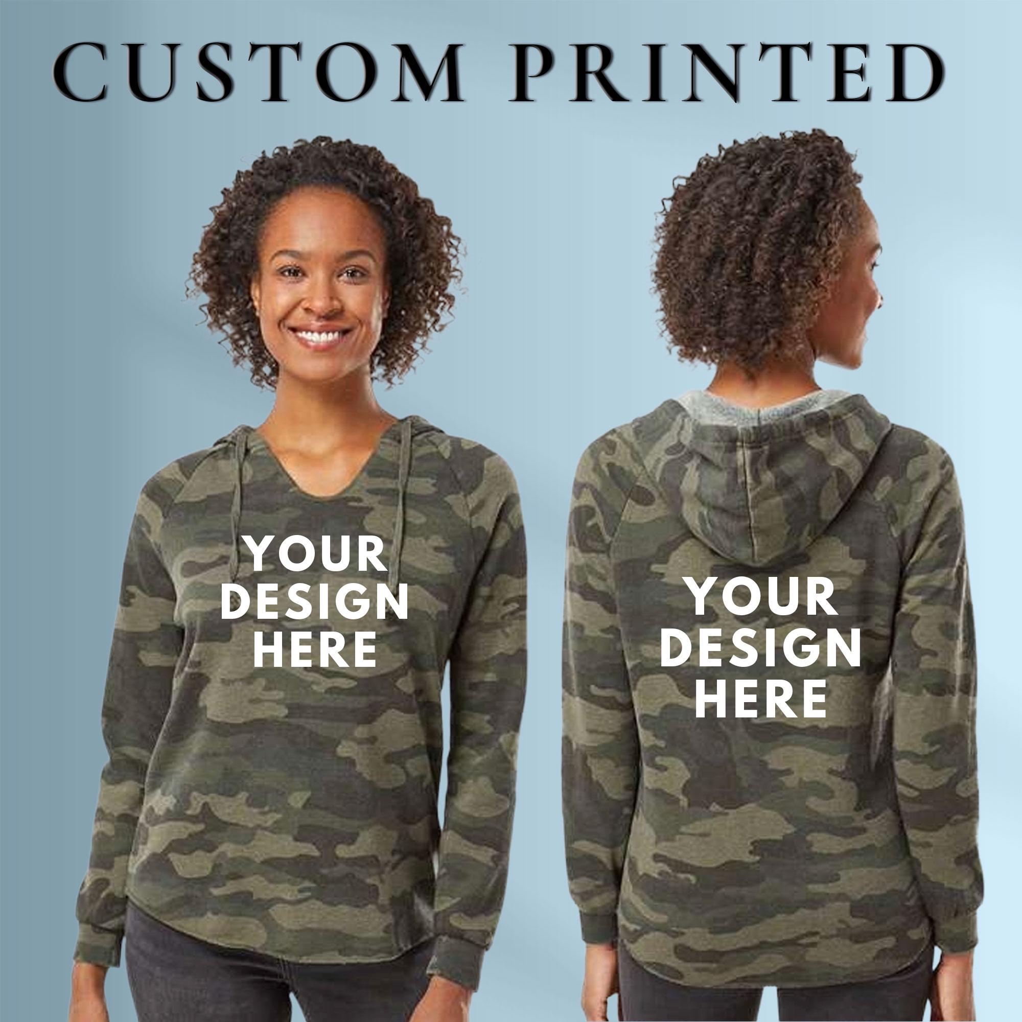 Custom Womens Lightweight Hooded Sweatshirt, Printed Hoodies, Personalized Logo Hoodies, Streetwear Hoodies, Custom Text Hoodies