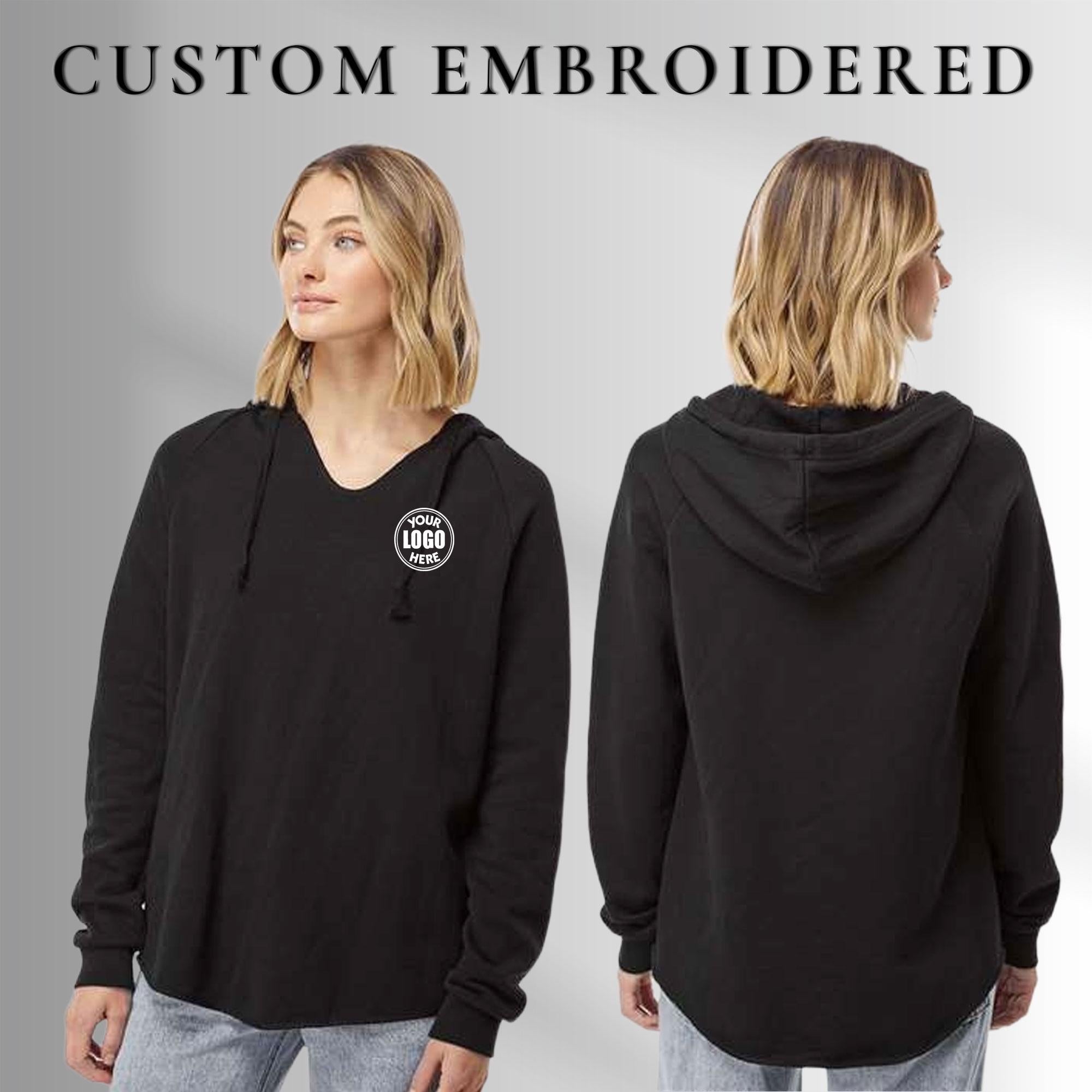 Custom Embroidered Lightweight Womens Hoodie: Hooded Sweatshirt, Streetwear Hoodies