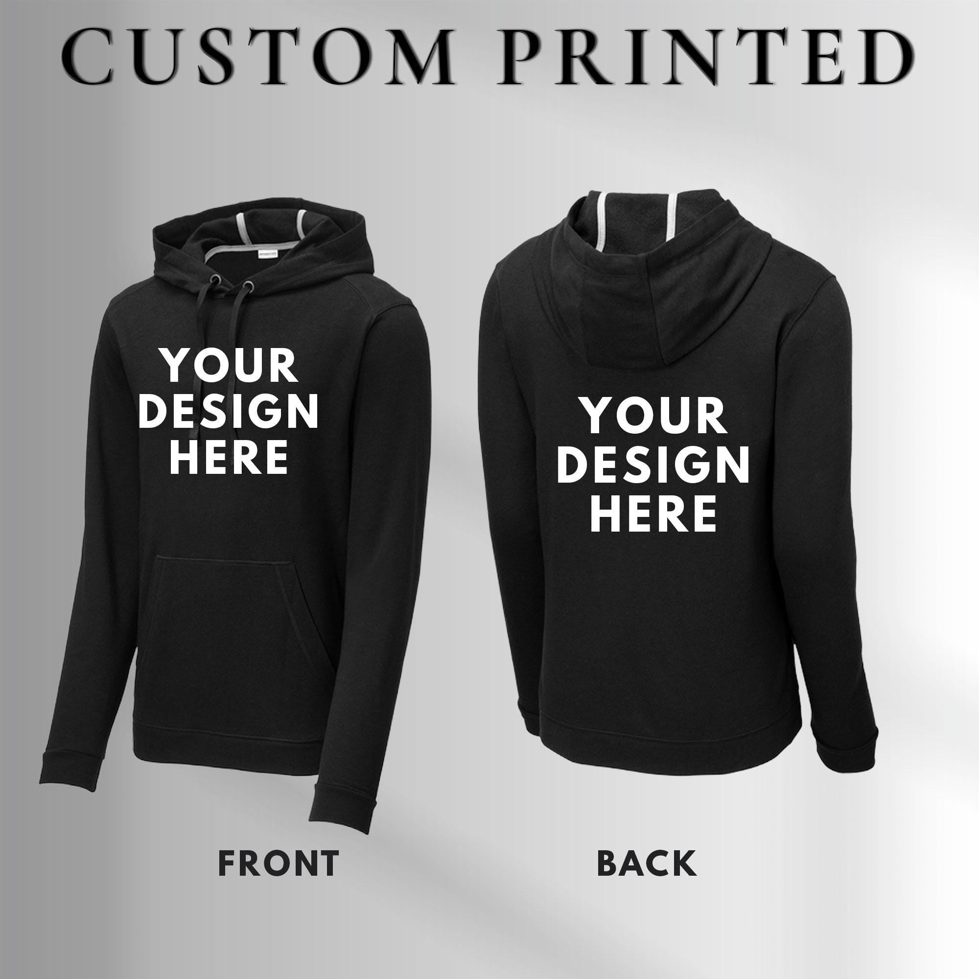Custom Hoodie, Personalized Business Hoodie, Front Back Printing, Pullover Sweatshirt, Fleece Hoodie