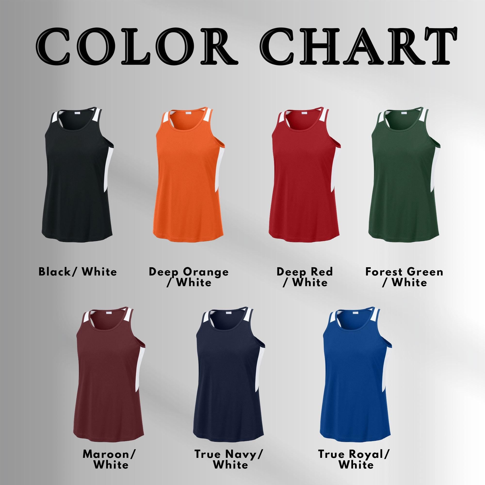 Custom Sport-Tek® Women's  Club Track Tank, Women's Dri Fit Tnank, Front Back Printing