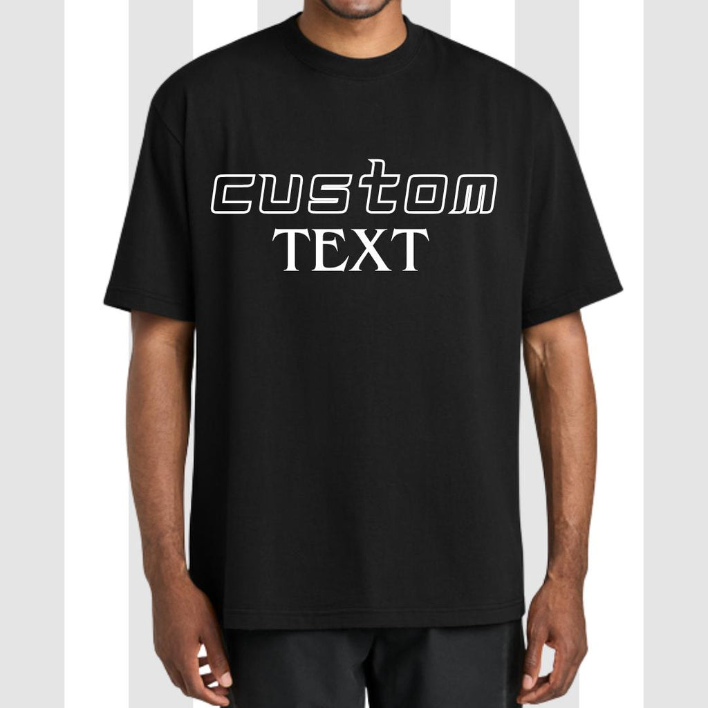 Custom Oversized Cotton T-Shirt: Personalized Front Back Printing, Unisex Streetwear Tee, Drop Shoulder
