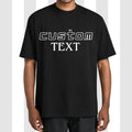 Custom Oversized Cotton T-Shirt: Personalized Front Back Printing, Unisex Streetwear Tee, Drop Shoulder