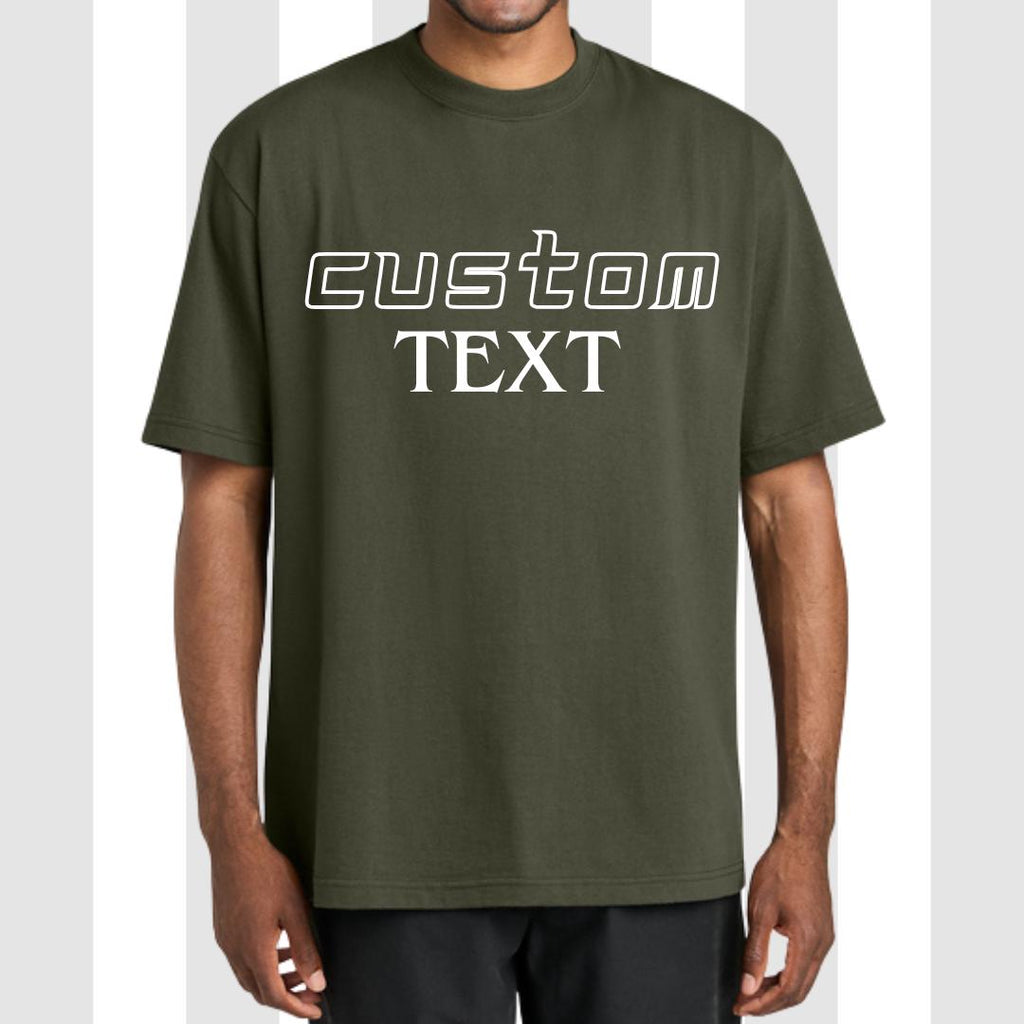 Custom Oversized Cotton T-Shirt: Personalized Front Back Printing, Unisex Streetwear Tee, Drop Shoulder