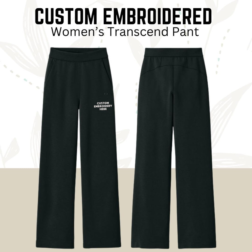 Custom Embroidered Womens Fleece Sweatpants, Open-Bottom Sweatpant, Personalized Baggy Pants
