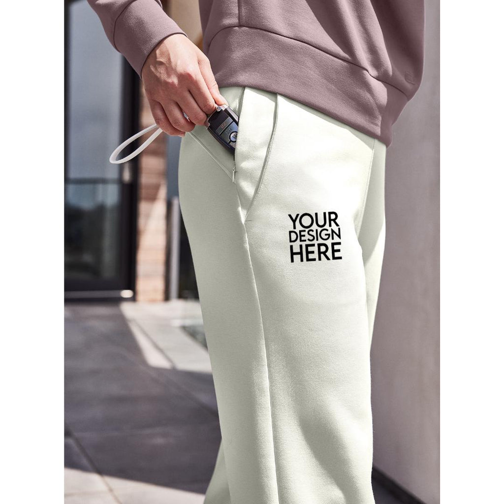 Custom Embroidered Womens Fleece Sweatpants, Open-Bottom Sweatpant, Personalized Baggy Pants