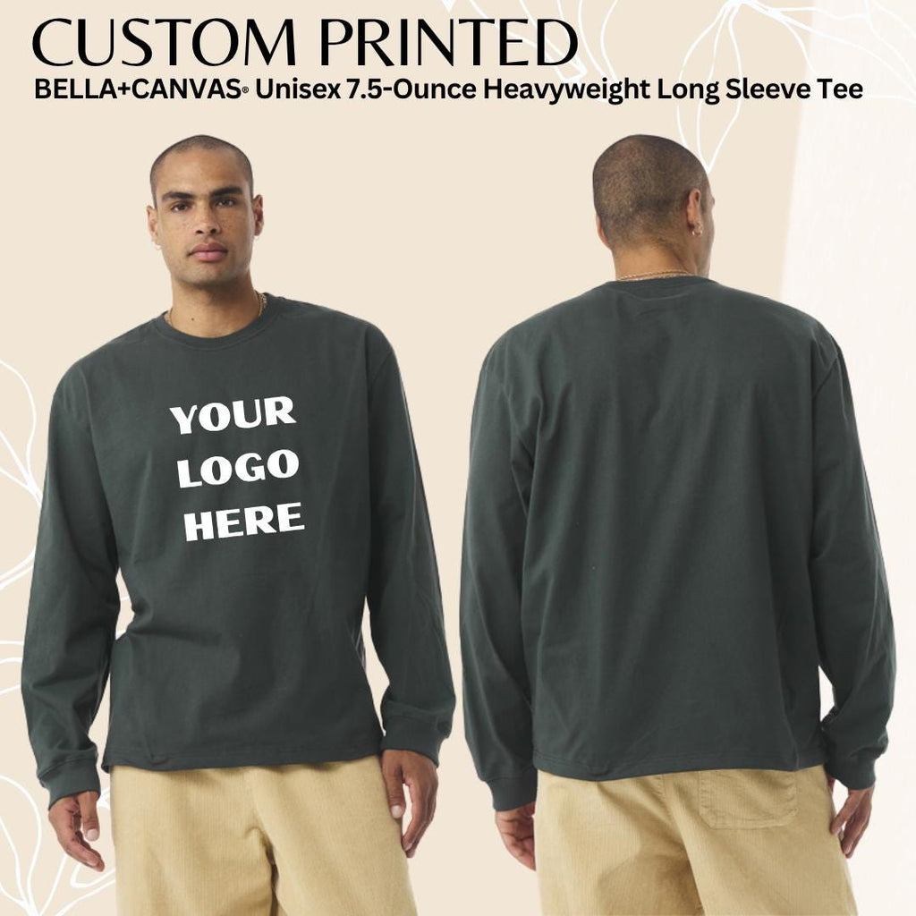 Custom Heavyweight Long Sleeve Cotton Crewneck T Shirt: Personalized Unisex Streetwear