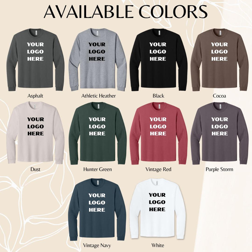 Custom Heavyweight Long Sleeve Cotton Crewneck T Shirt: Personalized Unisex Streetwear