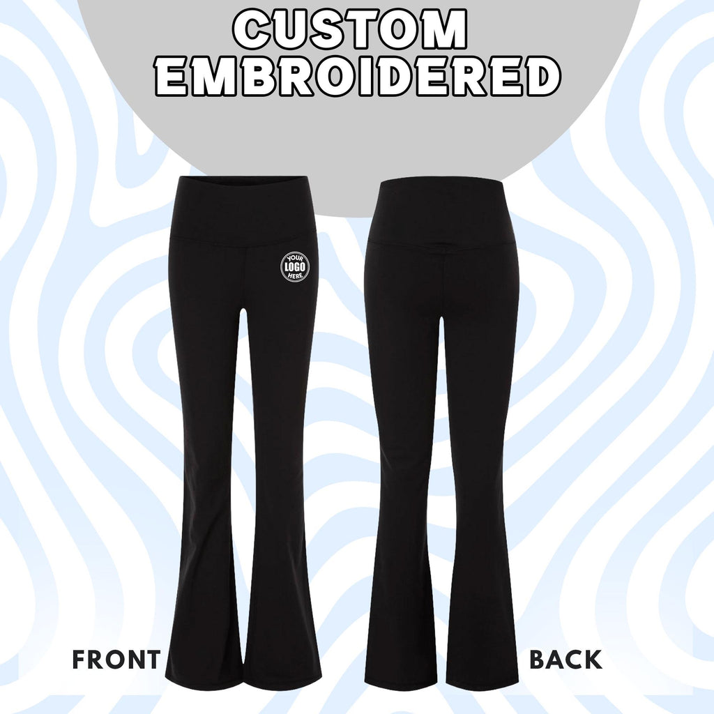 Custom Flared Leggings | High-Waisted Yoga Pants, Athletic Lounge Wear, Workout & Casual Wear, Open-Bottom