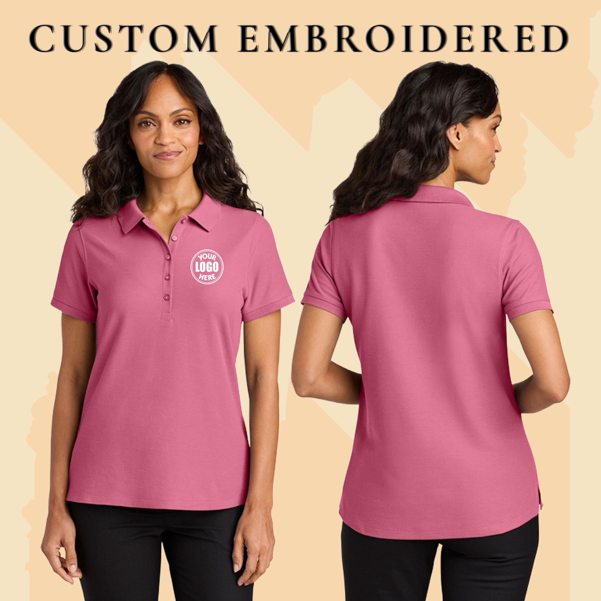 Personalized Embroidered Polo Shirt With Custom Logo Custom Team Golf Shirts, Performance Work Uniforms, Womens Shirt