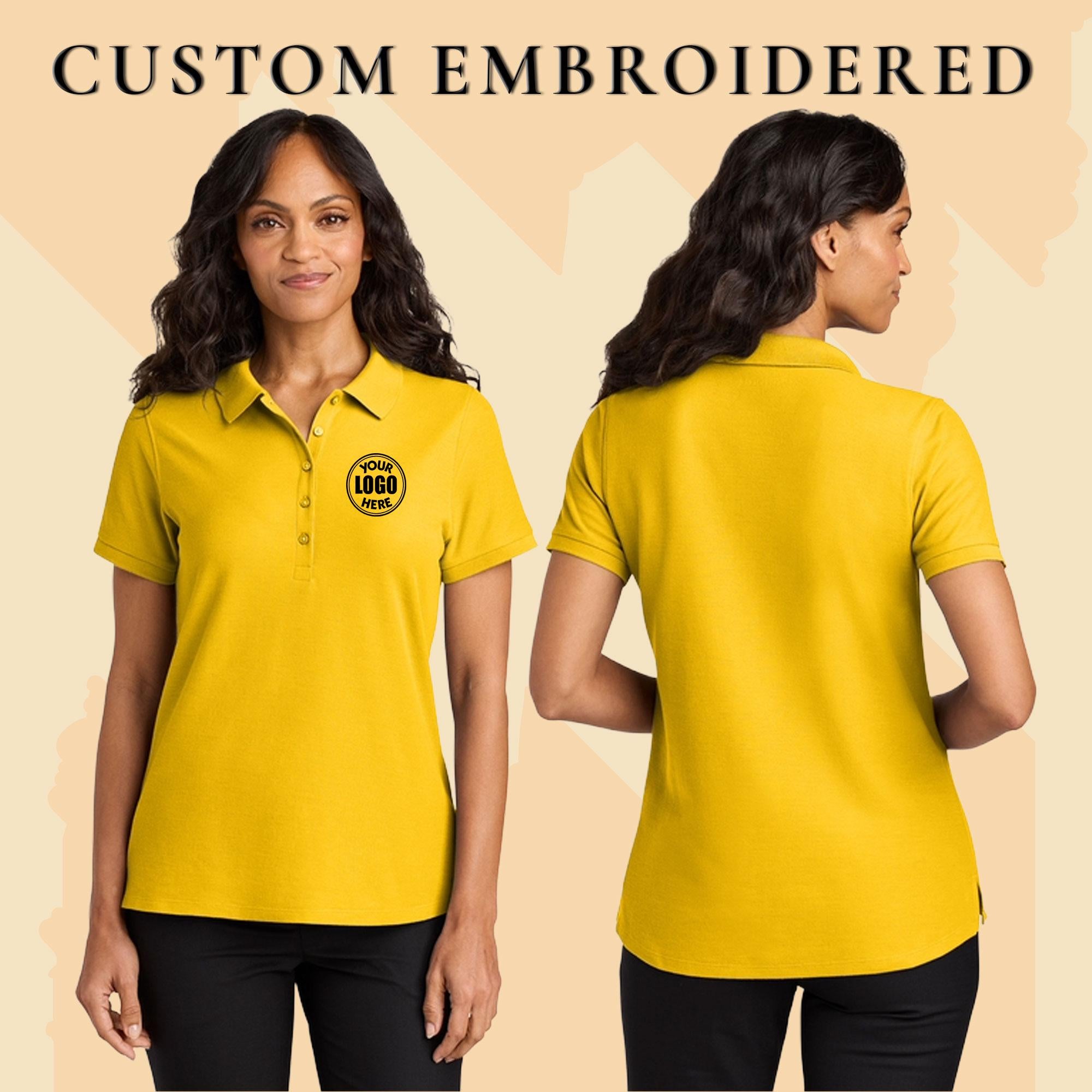 Personalized Embroidered Polo Shirt With Custom Logo Custom Team Golf Shirts, Performance Work Uniforms, Womens Shirt