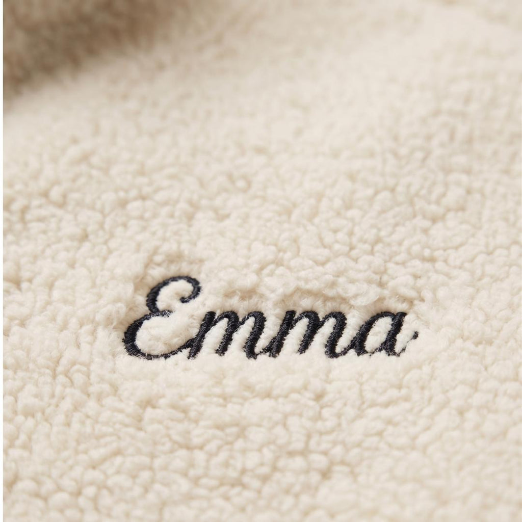 Custom Logo Quarter Zip, Sherpa Pullover, Monogram Fleece Jacket Women, Custom Sweatshirts Half Zip, Mothers Days Gift