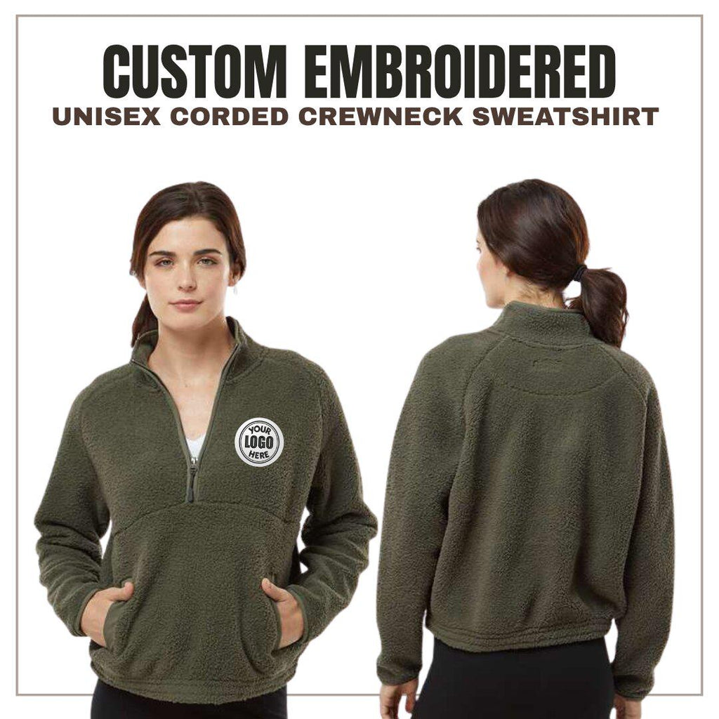 Custom Logo Quarter Zip, Sherpa Pullover, Monogram Fleece Jacket Women, Custom Sweatshirts Half Zip, Mothers Days Gift