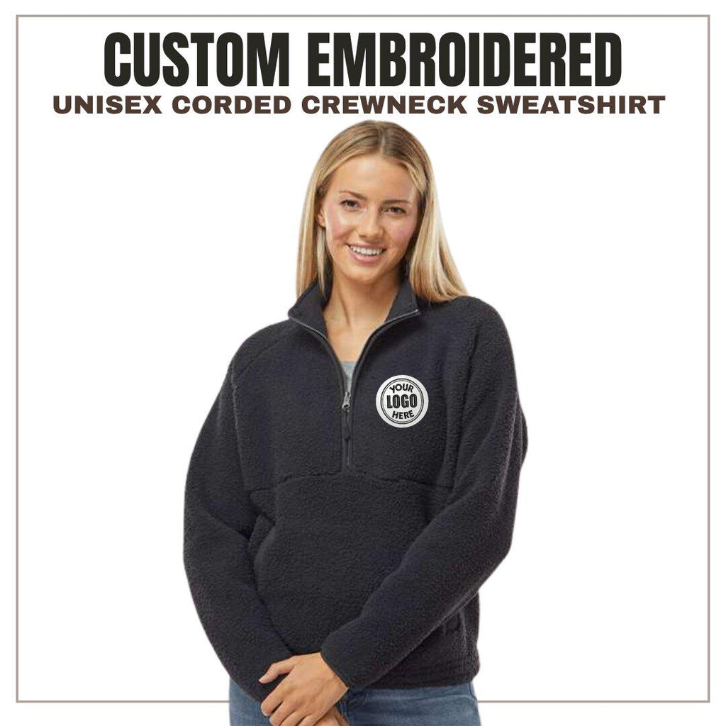Custom Logo Quarter Zip, Sherpa Pullover, Monogram Fleece Jacket Women, Custom Sweatshirts Half Zip, Mothers Days Gift
