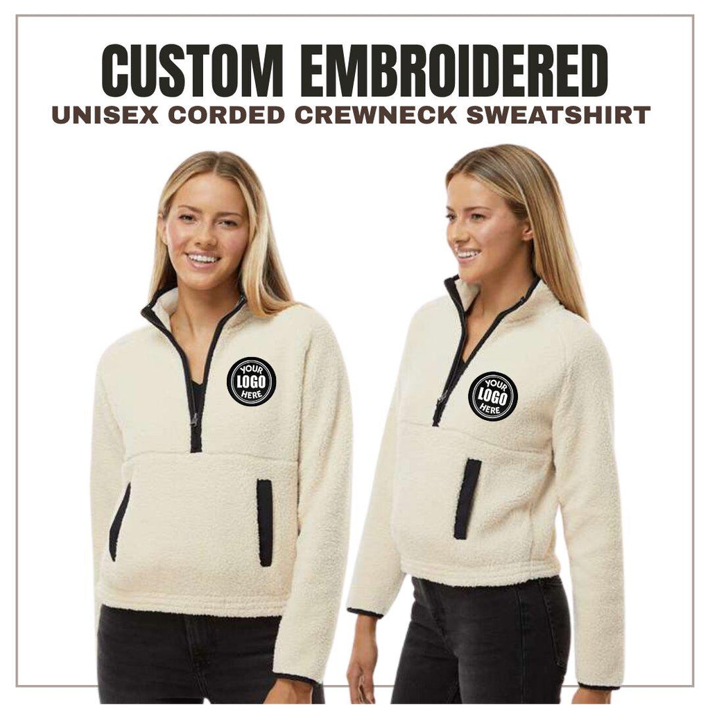 Custom Logo Quarter Zip, Sherpa Pullover, Monogram Fleece Jacket Women, Custom Sweatshirts Half Zip, Mothers Days Gift