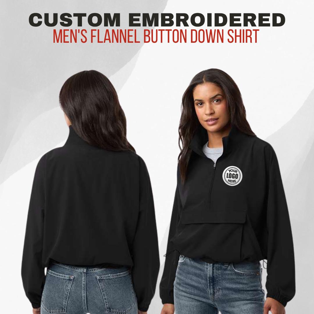 Personalized Logo Embroidered Womens Quarter Zip, Half Zip Sweatshirts, Custom Logo Jacket, Minimalist Workwear
