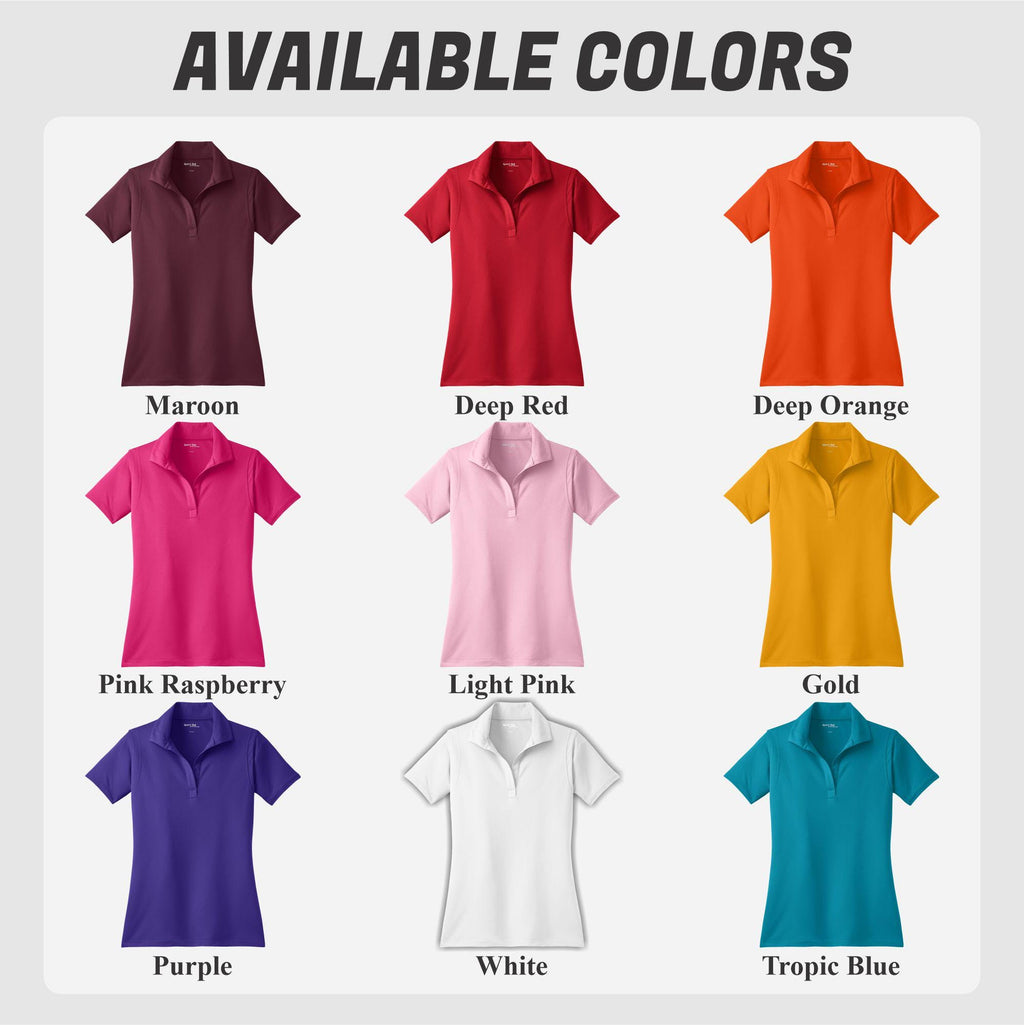 Custom Embroidered Sport-Tek Women's Polo, Personalized Logo Wick Polo, Business Uniform, Monogrammed Shirt