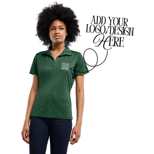 Custom Embroidered Sport-Tek Women's Polo, Personalized Logo Wick Polo, Business Uniform, Monogrammed Shirt
