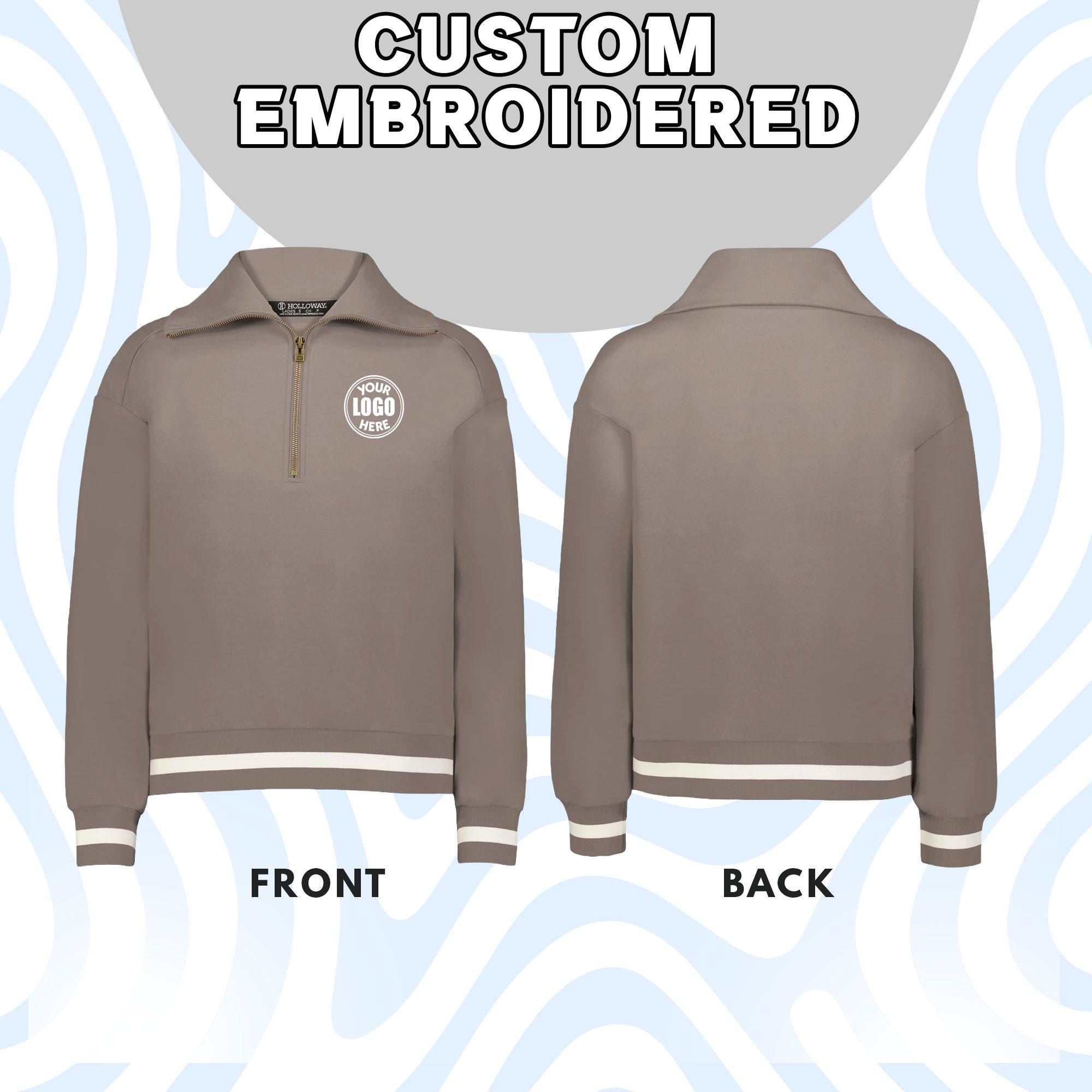 Custom Logo Quarter Zip, Customizable Sweatshirt, Team Uniforms, Personalized Logo