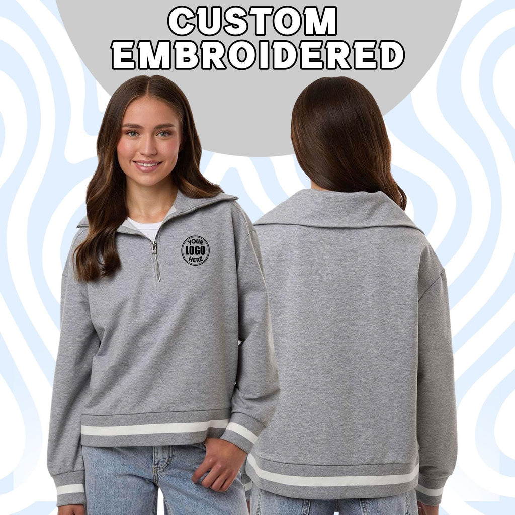 Custom Logo Quarter Zip, Customizable Sweatshirt, Team Uniforms, Personalized Logo