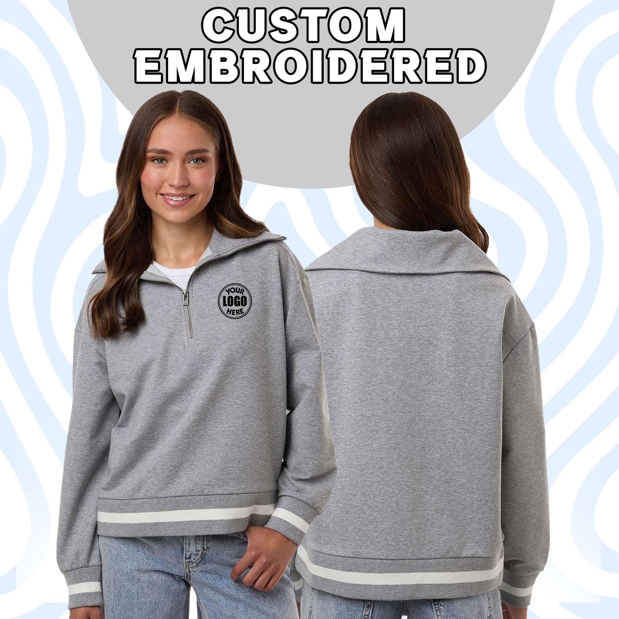Custom Logo Quarter Zip, Customizable Sweatshirt, Team Uniforms, Personalized Logo