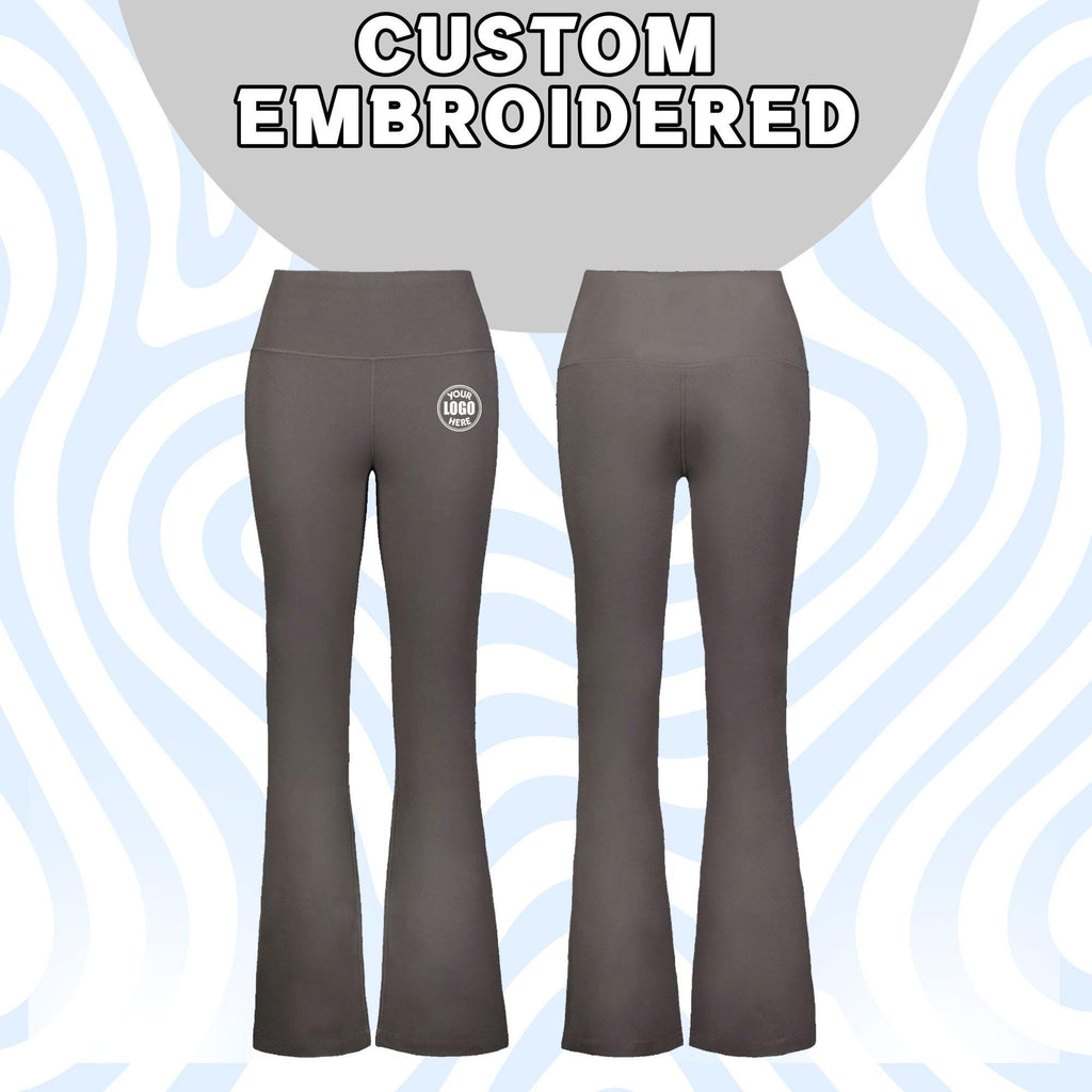 Custom Flared Leggings | High-Waisted Yoga Pants, Athletic Lounge Wear, Workout & Casual Wear, Open-Bottom