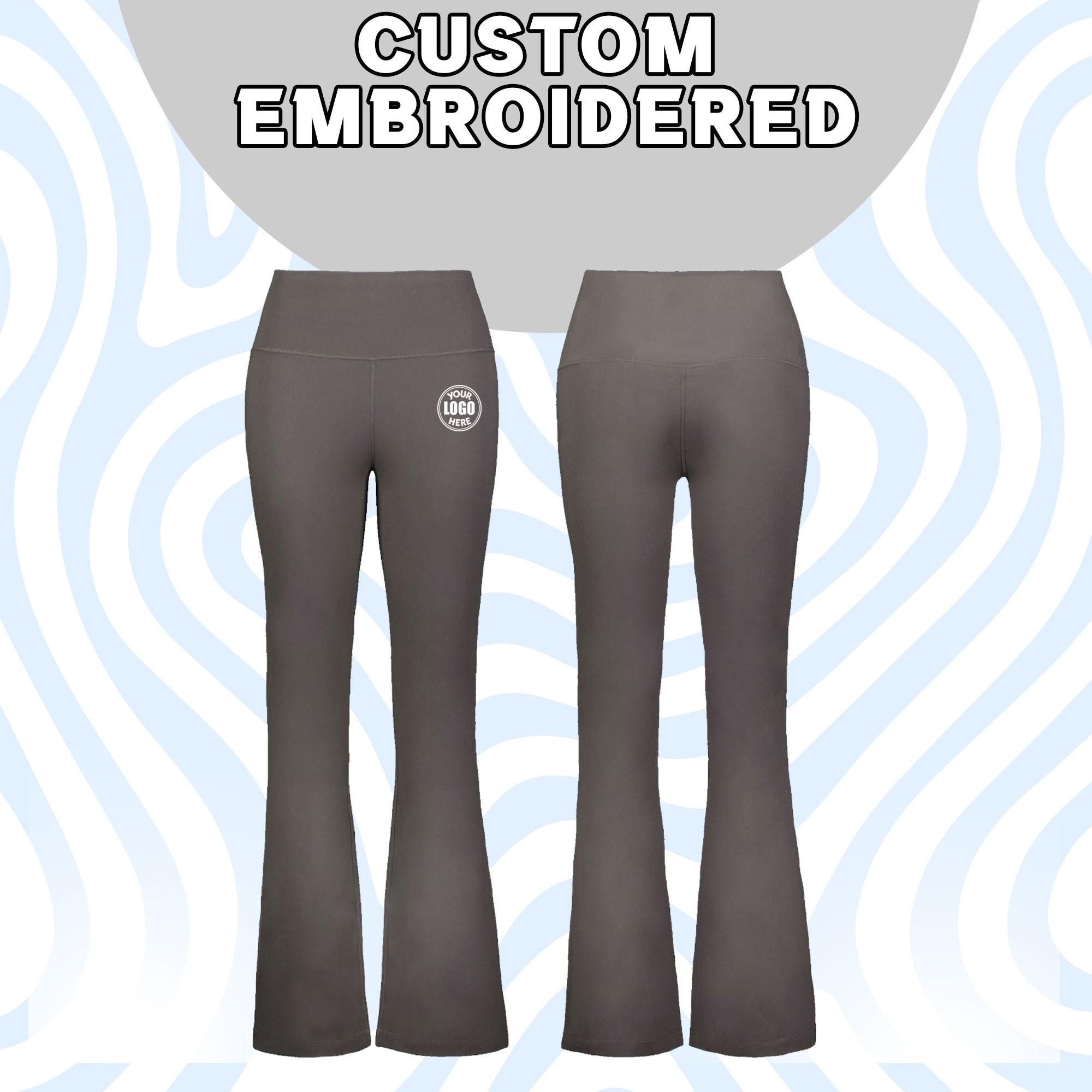Custom Flared Leggings | High-Waisted Yoga Pants, Athletic Lounge Wear, Workout & Casual Wear, Open-Bottom