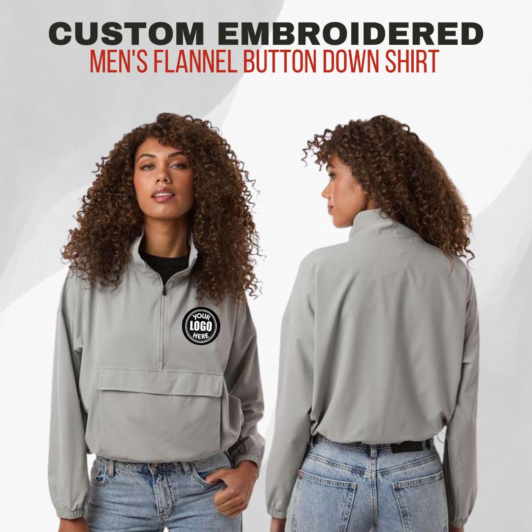 Personalized Logo Embroidered Womens Quarter Zip, Half Zip Sweatshirts, Custom Logo Jacket, Minimalist Workwear