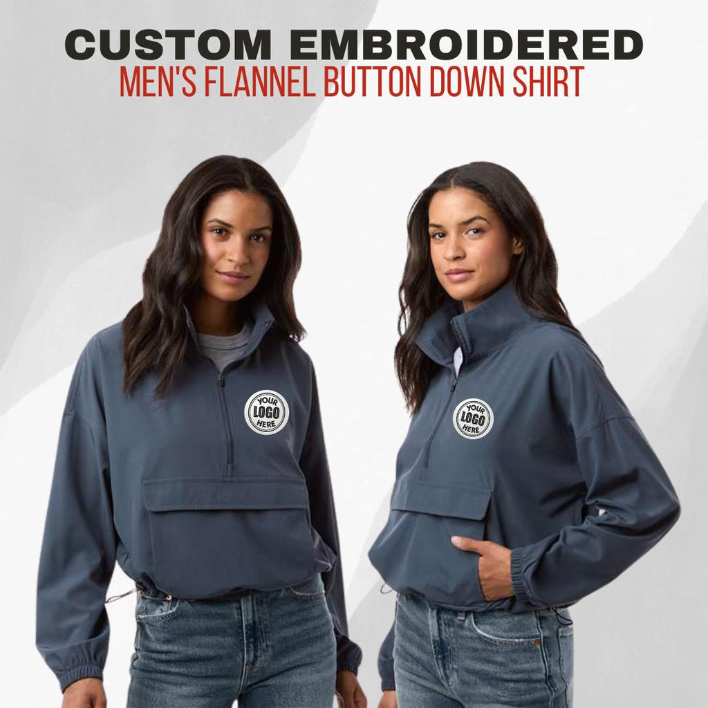 Personalized Logo Embroidered Womens Quarter Zip, Half Zip Sweatshirts, Custom Logo Jacket, Minimalist Workwear