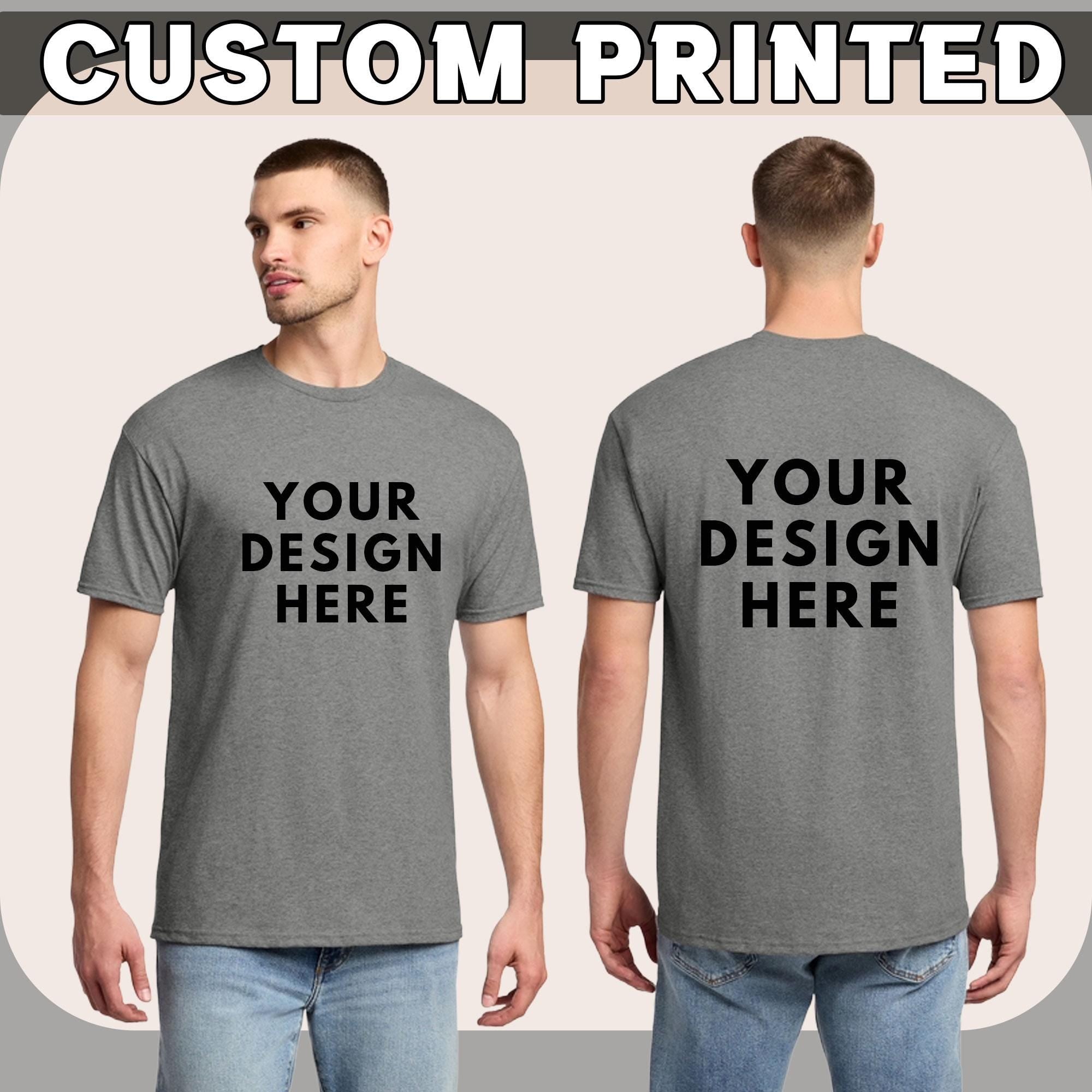 Custom Printed T-Shirt: Personalized Design, 50/50 Cotton/Poly