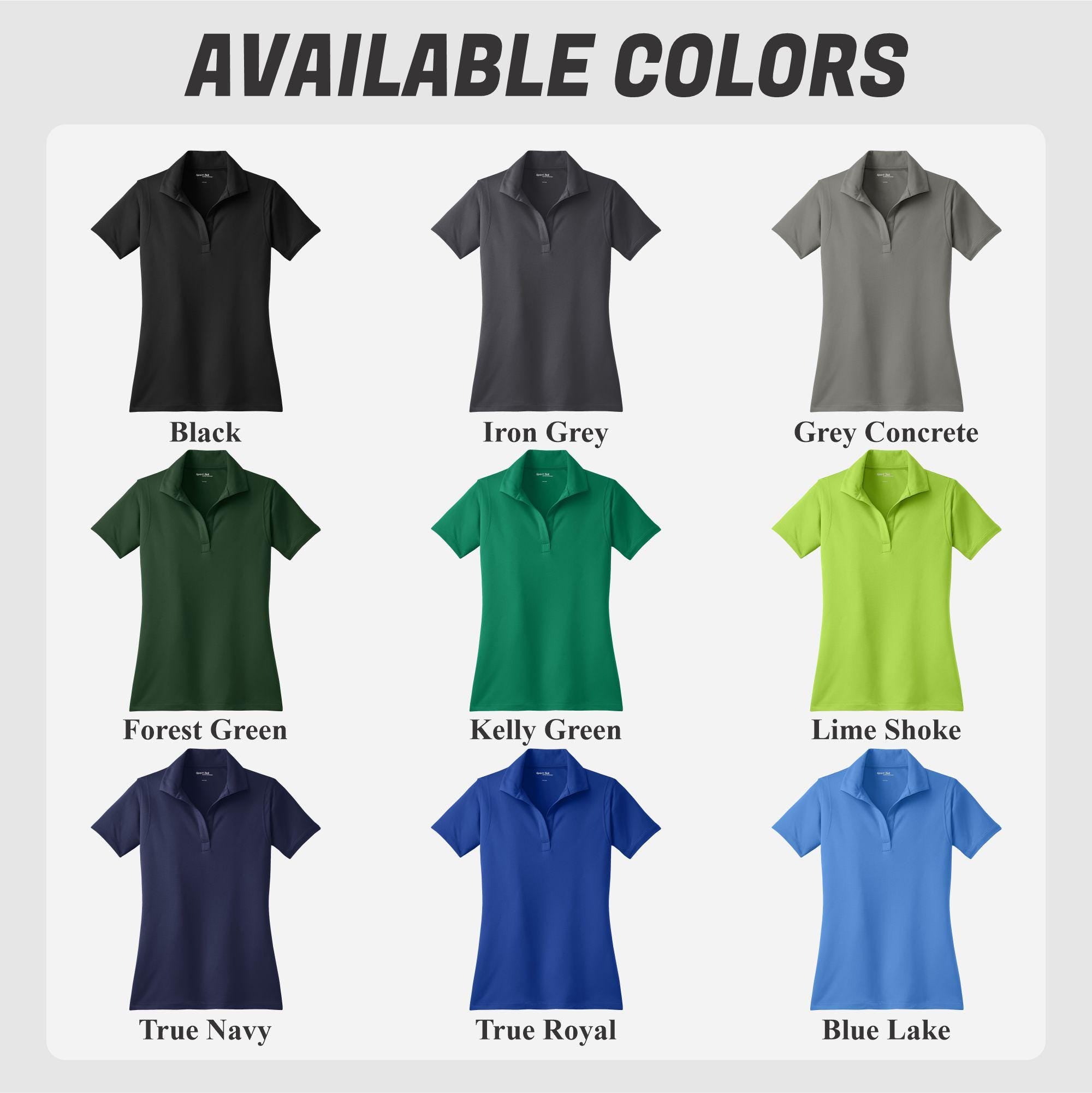 Custom Embroidered Sport-Tek Women's Polo, Personalized Logo Wick Polo, Business Uniform, Monogrammed Shirt