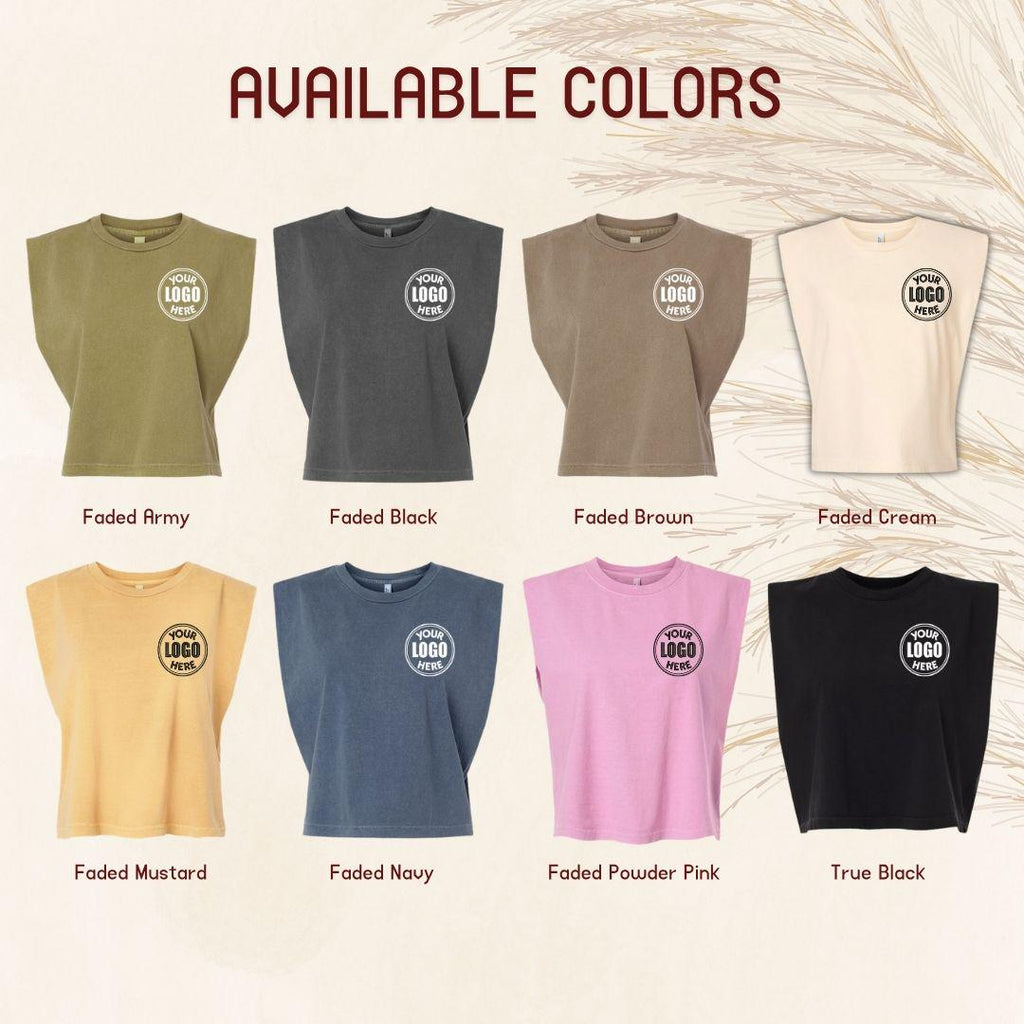 Custom Embroidered Women's Muscle Tank, Garment Dyed Heavyweight U.S cotton Tee