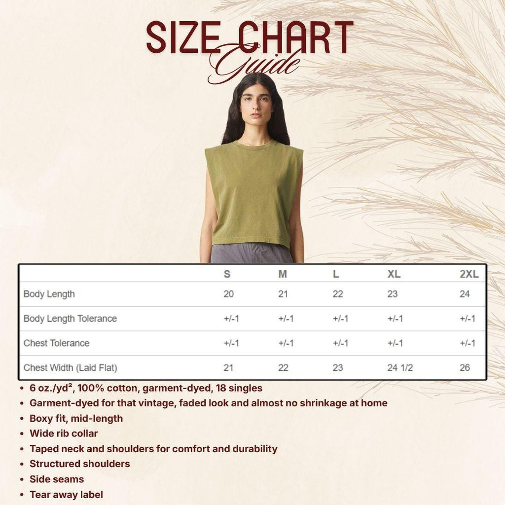 Custom Embroidered Women's Muscle Tank, Garment Dyed Heavyweight U.S cotton Tee