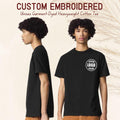 Custom Logo Embroidered Heavyweight Tee, Garment Dyed Unisex Shirt, Custom Streetwear Shirt