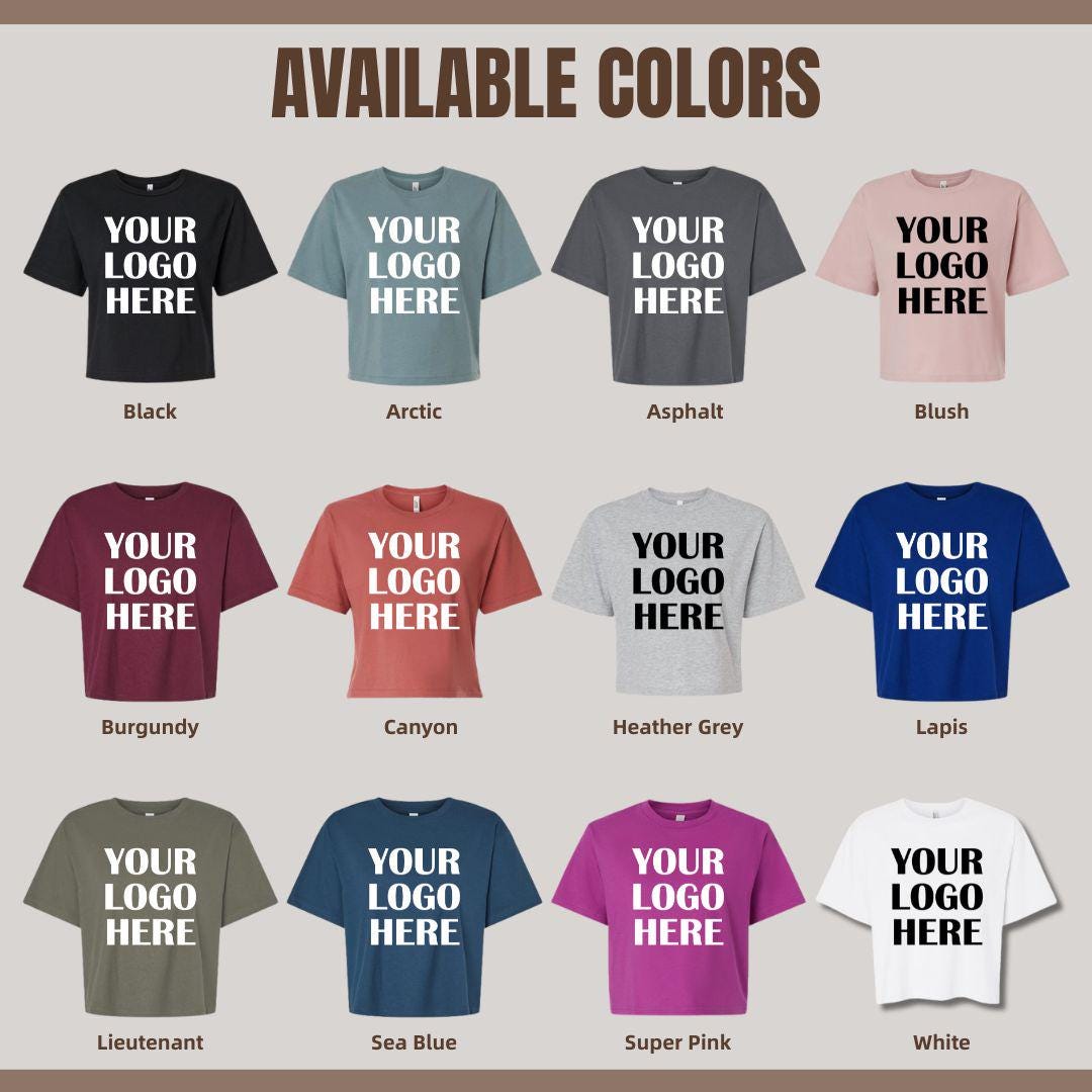 Custom Women's Boxy Tee Personalized Cotton Drop Shoulder Crop T-Shirt Graphic Shirt