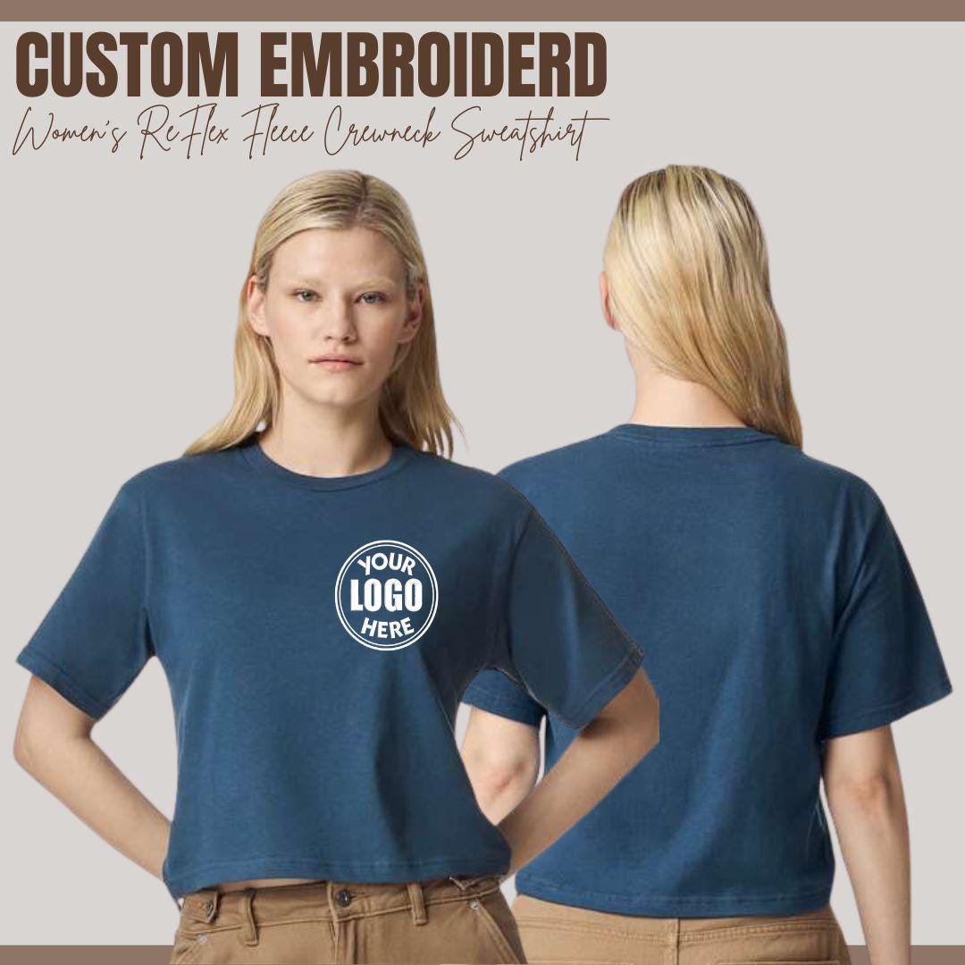 Customizable Logo Embroidered Boxy T-shirt Personalized Cotton T-Shirt Drop Shoulder Tee Custom Embroidery With 40+ Thread Color Available