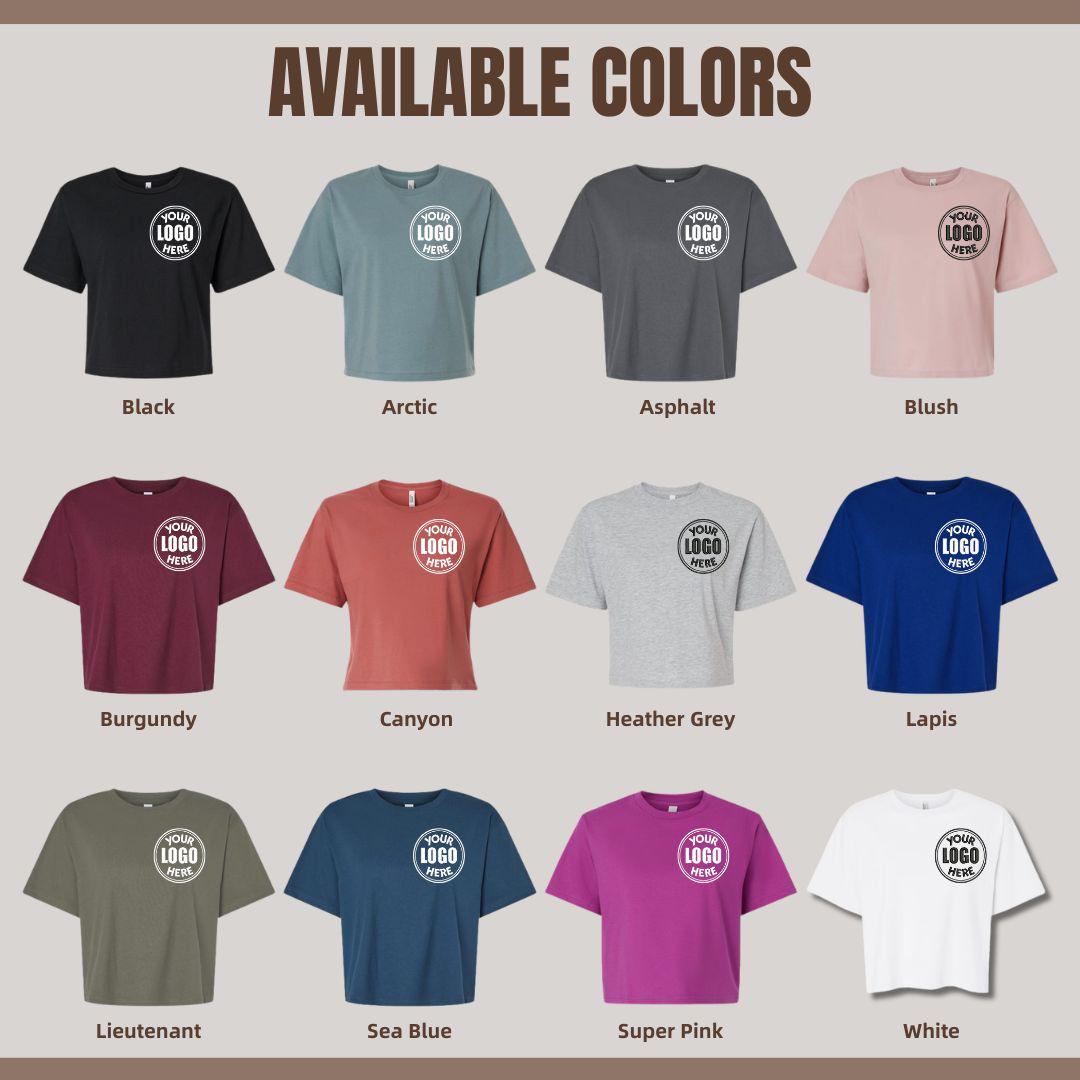 Customizable Logo Embroidered Boxy T-shirt Personalized Cotton T-Shirt Drop Shoulder Tee Custom Embroidery With 40+ Thread Color Available